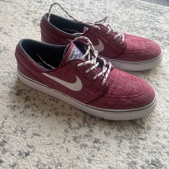Nike Zoom mens Stefan Janoski Red 2014 Size 8.5 mens 10 in womens in EUC Nike SB - Picture 1 of 9